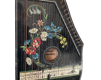 Antique Ancient Unique Vintage Zither Musical Instrument