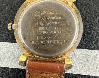 Philip mercier watch 18k gold electroplated sale