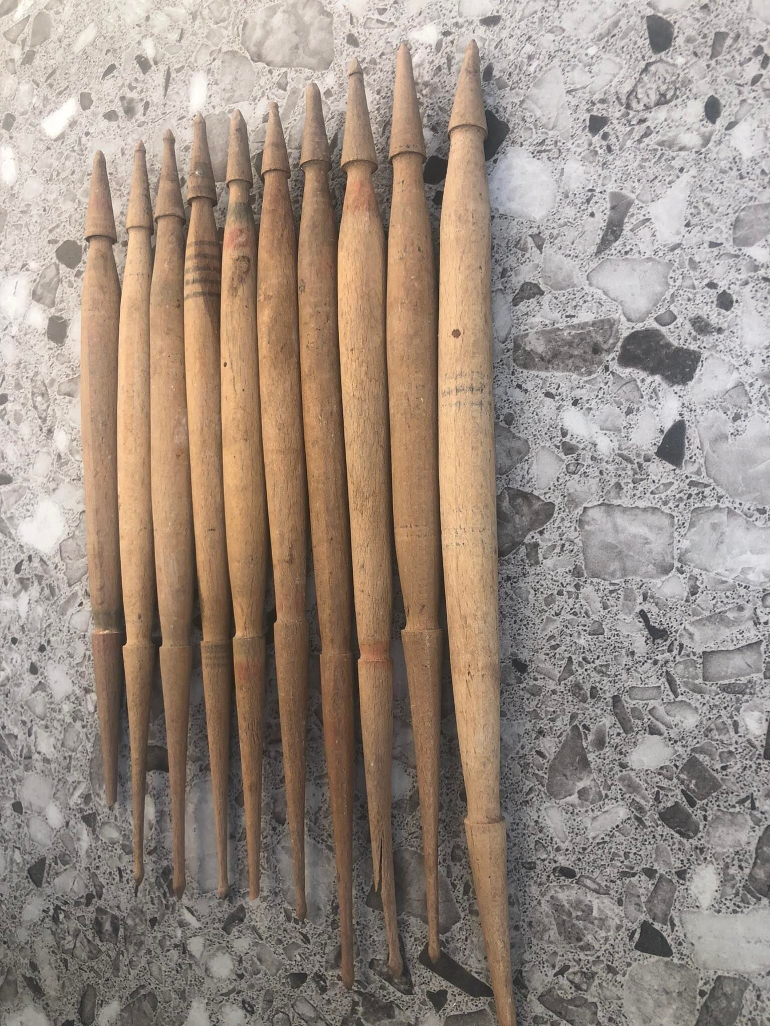 Vintage Very Old PRIMITIVE WOOL SPINDLES for Hand Spinning Etsy