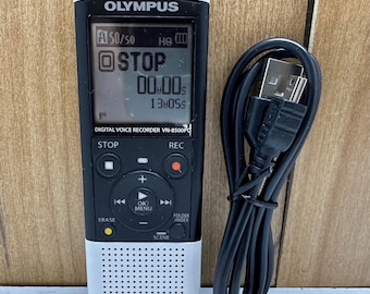 Olypmus Digital Voice Recorder VN-5800PC aaa 1,5V Batteries 2 GB Large Lcd 5 Recording scene with cable