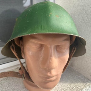 Vintage Military German Type Helmet M36 Bulgarian Army 1941 Original Soldier Equipment Very Rare Amazing Unique