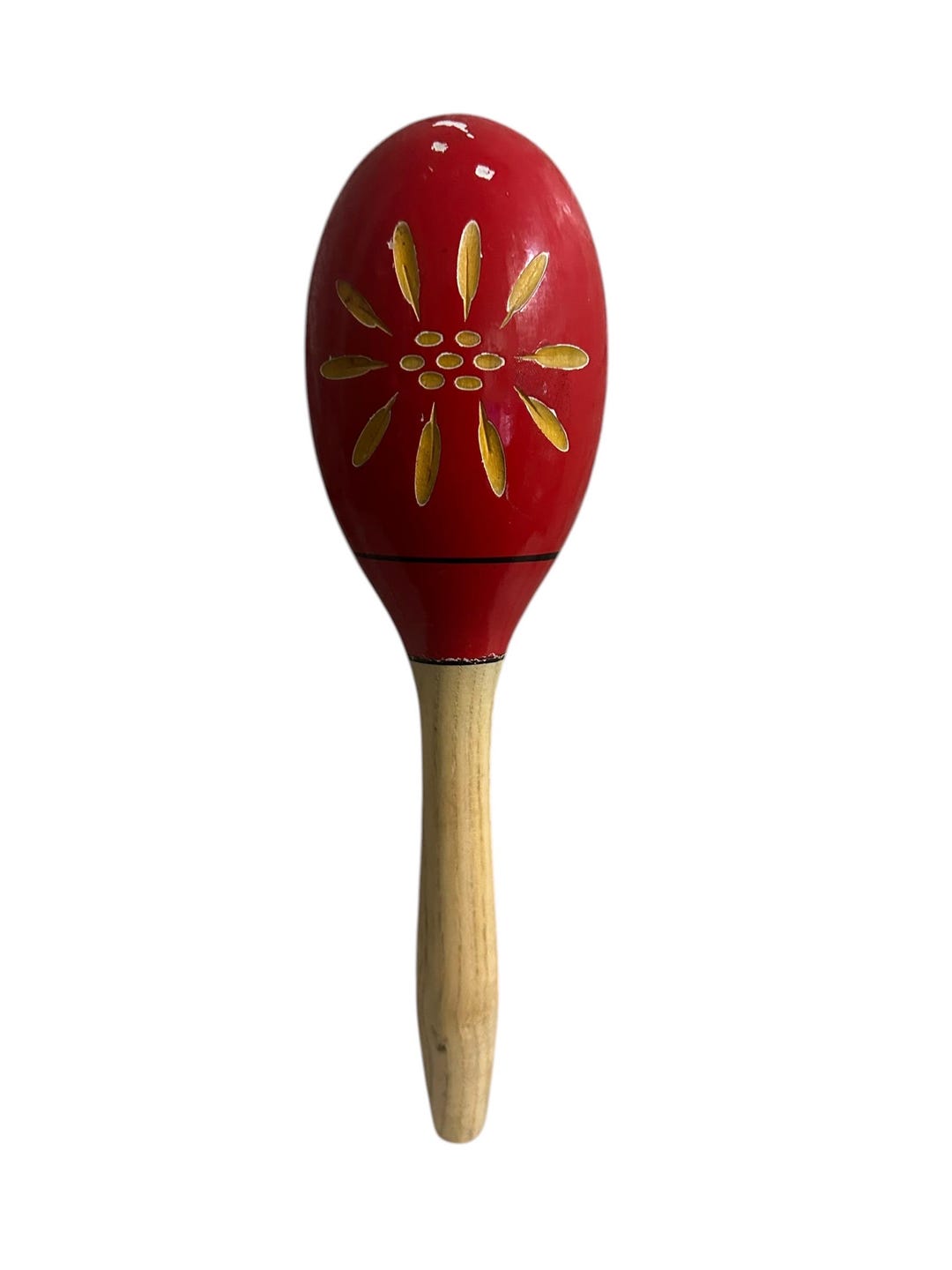 Mexican Rattle Instrument Traditional Vintage Maracas Mexican Red Rattles Noise Makers Taco Party ...