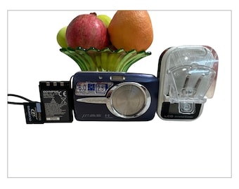 Olympus M Digital 600 All Weather Digital Camera 6 MP 3x Optical Zoom Compact Image Stabilization + 2 GB Memory Card, Battery, Charger