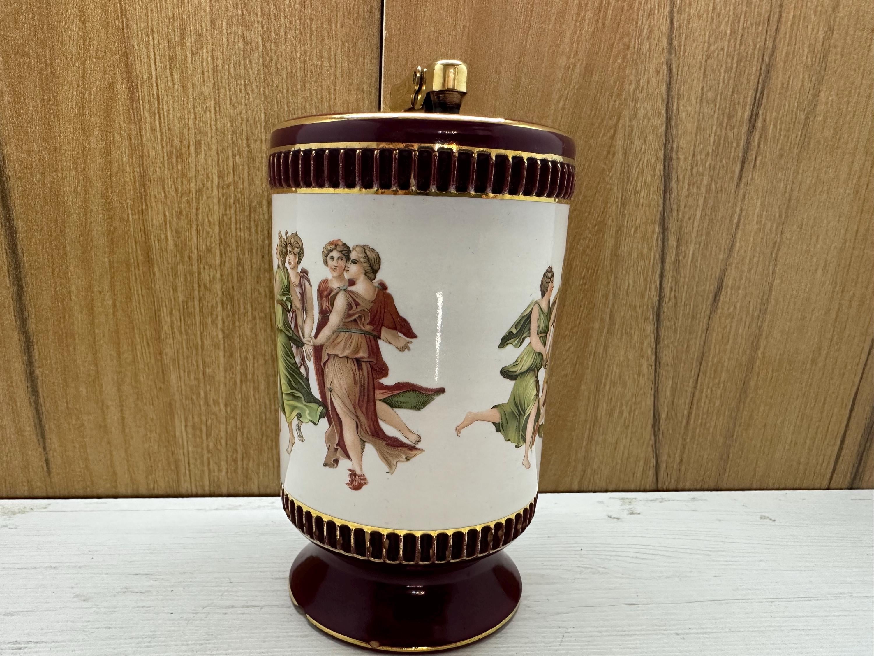 Vintage Hand Made Colibri Table Lighter Porcelain Ceramic