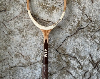 Vintage Wooden Antique Original Tennis Racquet WIP Panatta Autograph  New Very Old Retro Collectible Fans 1970 Italy Decor Italian