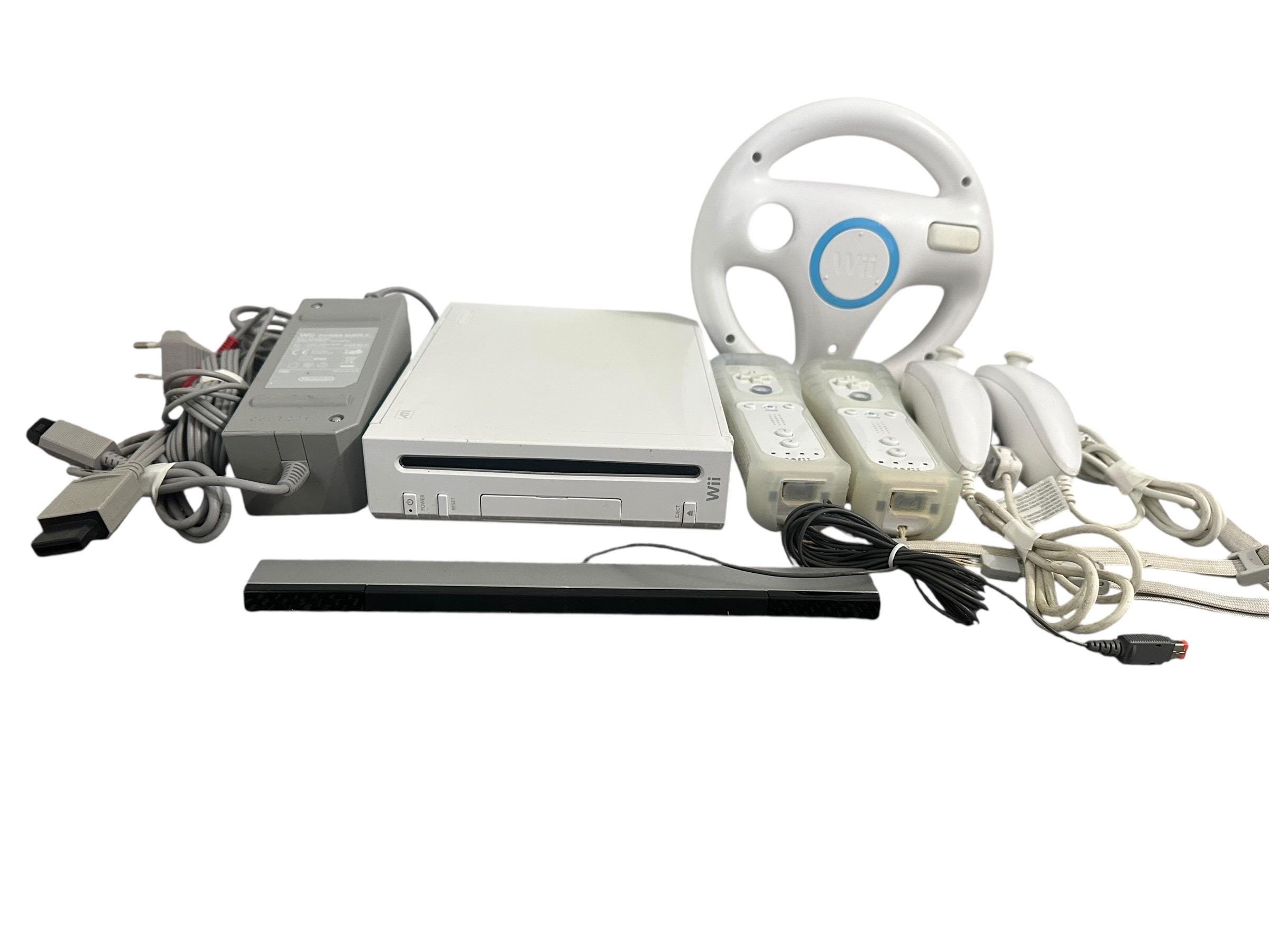 Game Nintendo Wii RVL-001 Console Bundle TV Game White Power