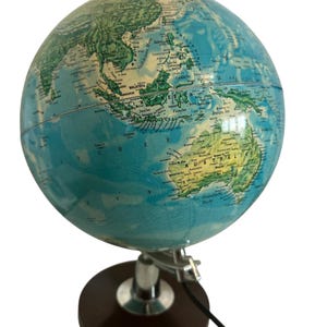 Vintage German World Map Globe Lamp Light Globes Maps Unique Old
