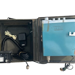 Vintage Military Monacor CB12 Radio Citizen Band Germany 1977 Transceiver Bands Loudspeaker Public Address Amplifier 27 MhZ Free License