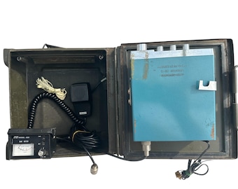 Vintage militaire Monacor CB12 Radio Citizen Band Allemagne 1977 émetteurs-récepteurs haut-parleurs amplificateur de sonorisation 27 MhZ licence gratuite