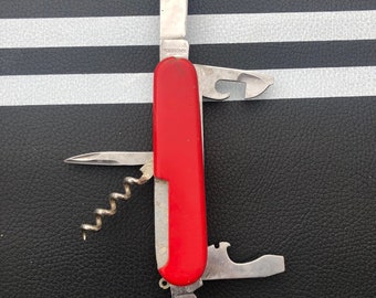 Couteau de poche suisse Victorinox vintage en acier inoxydable, économique unique