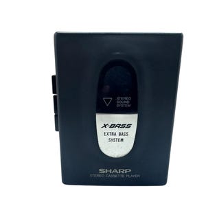Vinatge Retro Walkman Sharp JC-118 X Bass Extra Bass Black Unique Collectible Music Cassette Player Cassettes