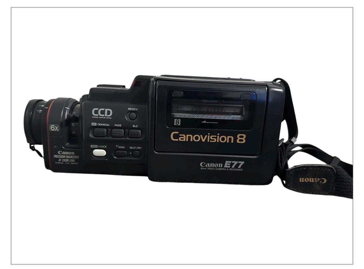 Vintage Canon Vision E77 8mm Old Tapes Video Camera Camcorder 6x