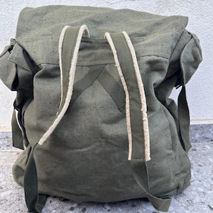 Vintage Genuine Huge Military Bag Haversack Backpack Army Unisex Soldier Equipment Rare