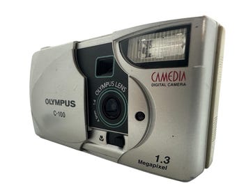 【動作品】OLYMPUS CAMEDIA C-100 オールドコンデジ Vintage Olympus Camedia C-100 Zoom Digital Camera Compact 1.3 MP
