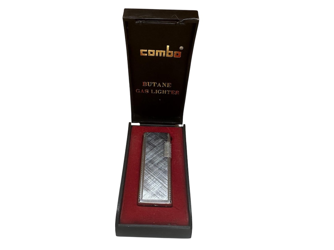 Briquet Vintage Argenté Métal – Gravure Florale – Rechargeable – Neuf