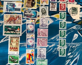 Lot of 36 Vintage Rare Postage Marks Stamps Deutsche Demokratische Republik Bundespost Germany DDR Post and more