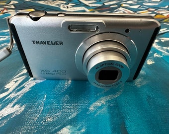 Traveler XS 400 Digital Camera Compact Made in Germany with Black spot on screen 4X Optical Zoom 12 MP + 512 MB Memory card