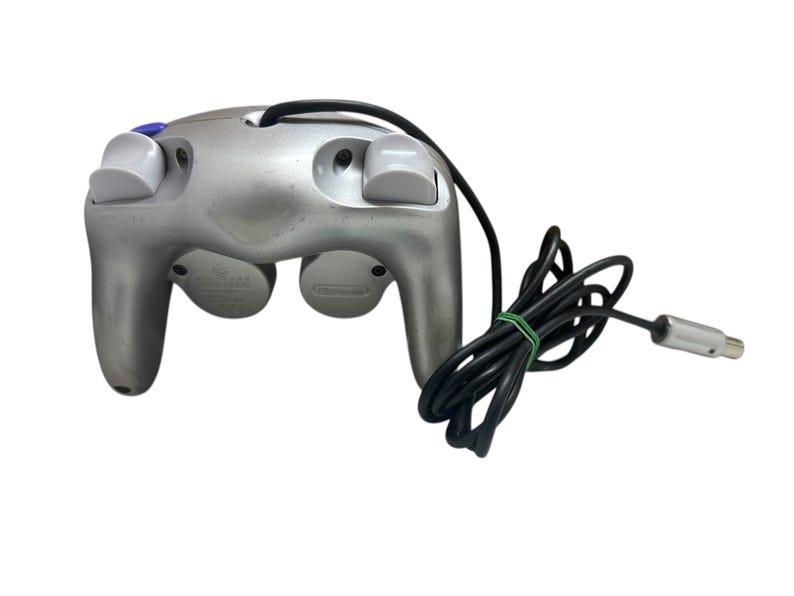 Grey Gamecube Controller Nintendo Gamecube Official OEM Wired Controller Silver DOL-003 Game ...