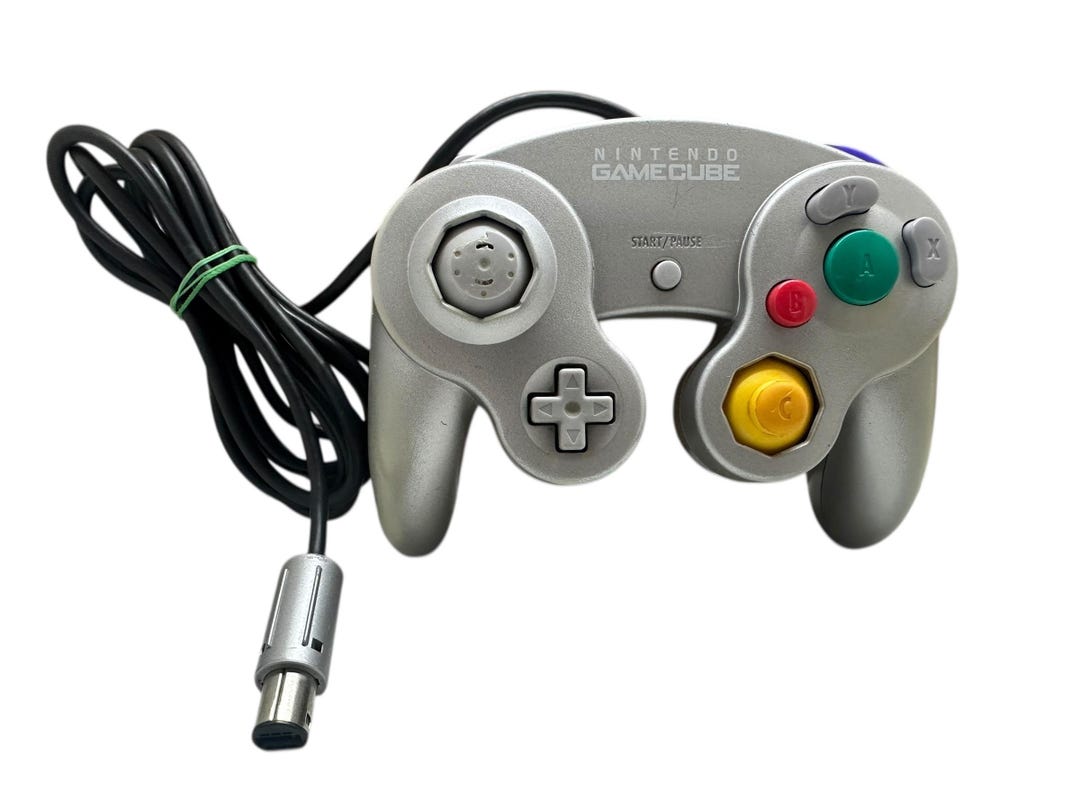 Nintendo Gamecube Official OEM Wired Controller Silver DOL-003 Game ...