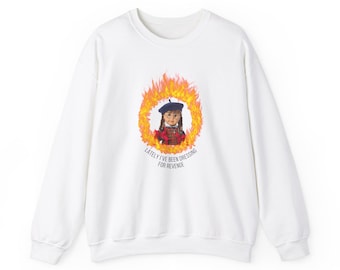 Sudadera de cuello redondo: Revenge, diseño de muñeca Molly con fuego