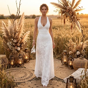 low back boho dress Low Back Maxi Beach Dress | Tulum Dress, Backless Dress, Boho Beach Dress