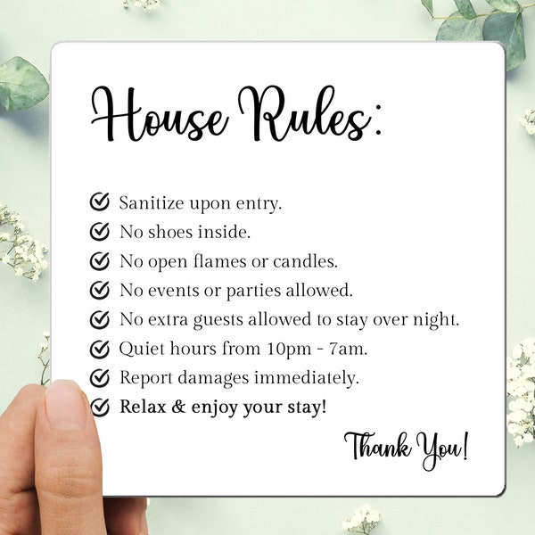 Airbnb House Rules Etsy