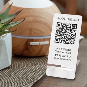 Airbnb WLAN Schild, QR-Code Schild, WLAN Passwort für Zuhause, WLAN Geschenk, WLAN Schild für Geschenke