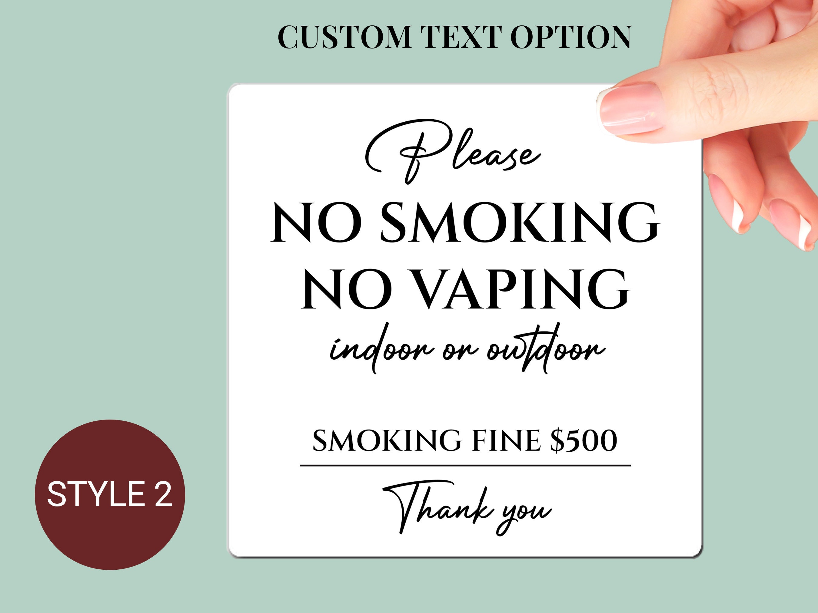 Airbnb No Smoking Sign, No Smoking for Airbnb and VRBO Hosts