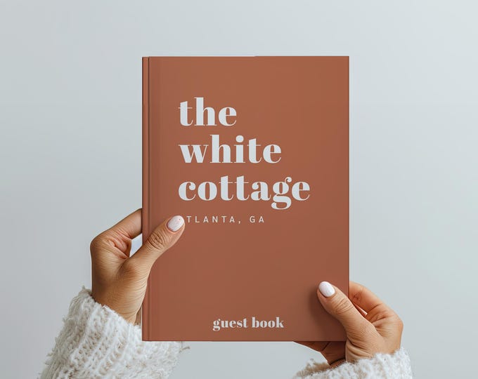 Custom Vacation Rental Guest Book: Hardcover Airbnb Welcome Book