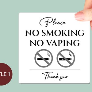 Airbnb No Smoking Sign, No Smoking Magnet for Airbnb and VRBO Hosts, Vacation Rental Sign, No Cigarette Sign