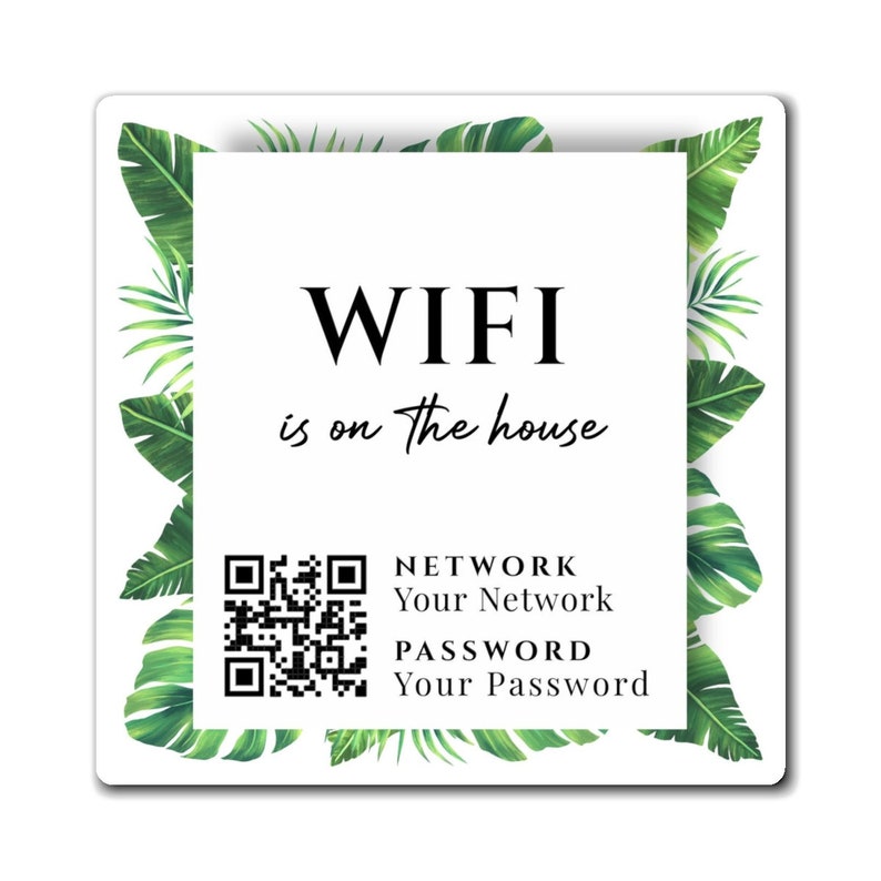 Wifi QR Code Custom Wifi Fridge Wifi Gift Etsy