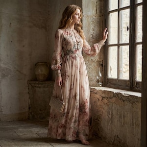 cute flowy dresses with sleeves Light Blue Flowy Flared Sleeve Dress X29155