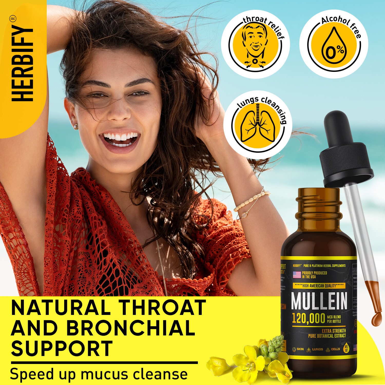 Mullein Drops Lung Cleanse Mullein Leaf Extract Powerful Mullein for