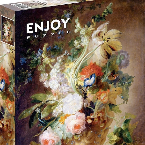 1000 Pieces Jigsaw Puzzle - Jan van Huysum : Vase with Flowers