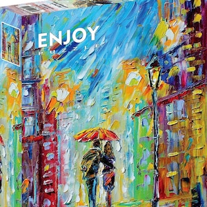 1000 Pieces Jigsaw Puzzle - Rainy Romance in the City