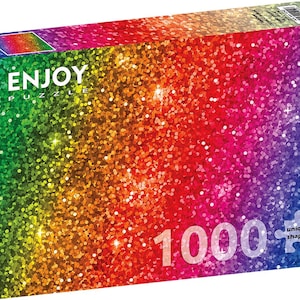 Puzzle 1000 elementów - tęczowy brokatowy gradient