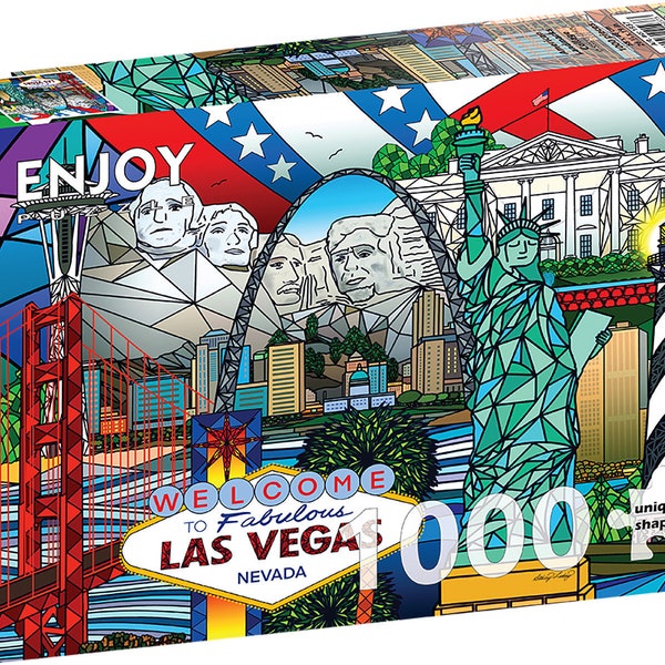 1000 Pieces Jigsaw Puzzle - American Landmarks Collage