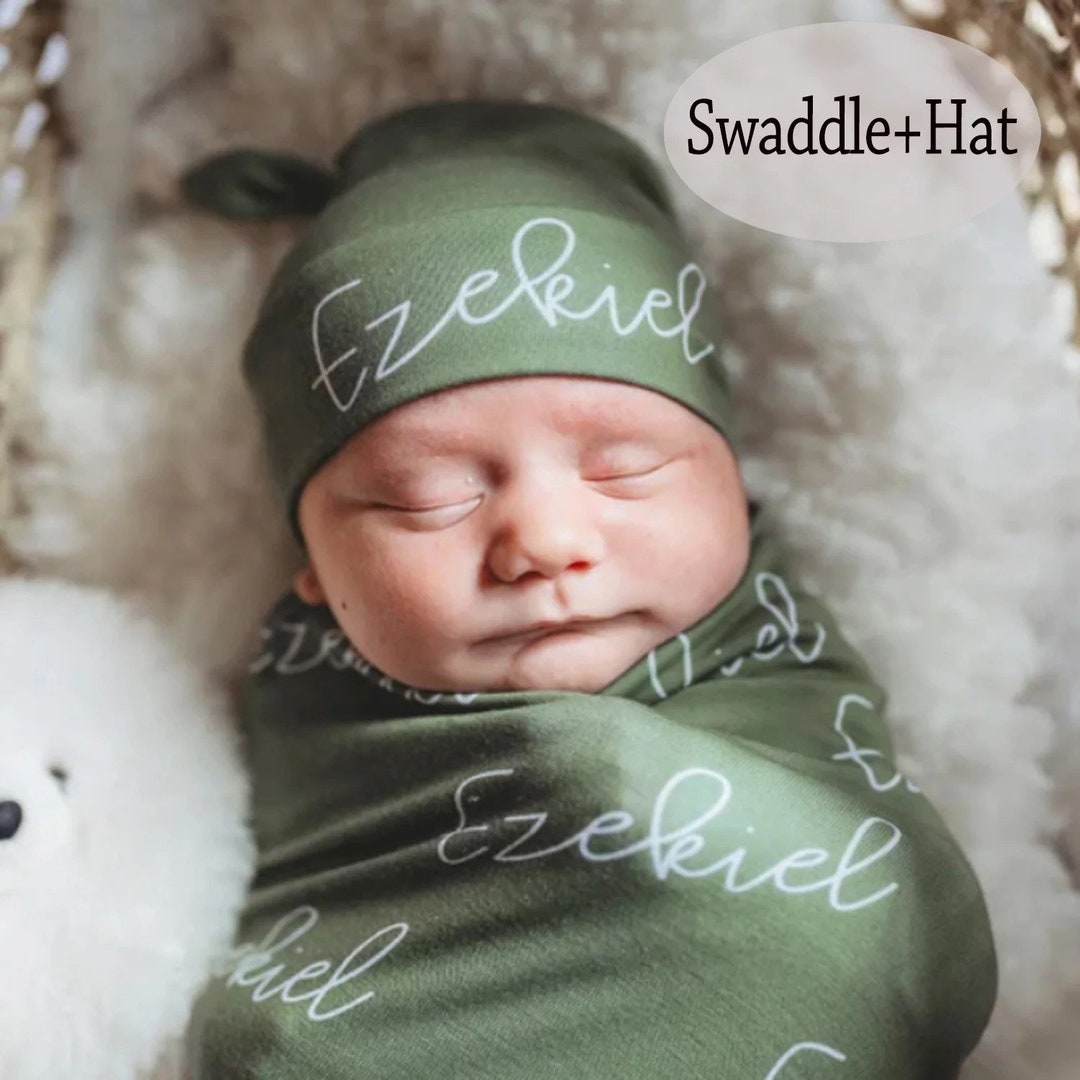 Newborn Personalised Swaddle Set Baby Shower Gift Customised Etsy Australia