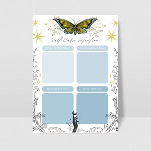 Self-care intention printable, journaling printable, intention printable, gifts, gifts for her, self-care print, intention printables,