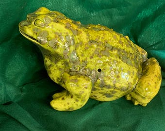 Extra large ceramic frog  toilet paper dispenser