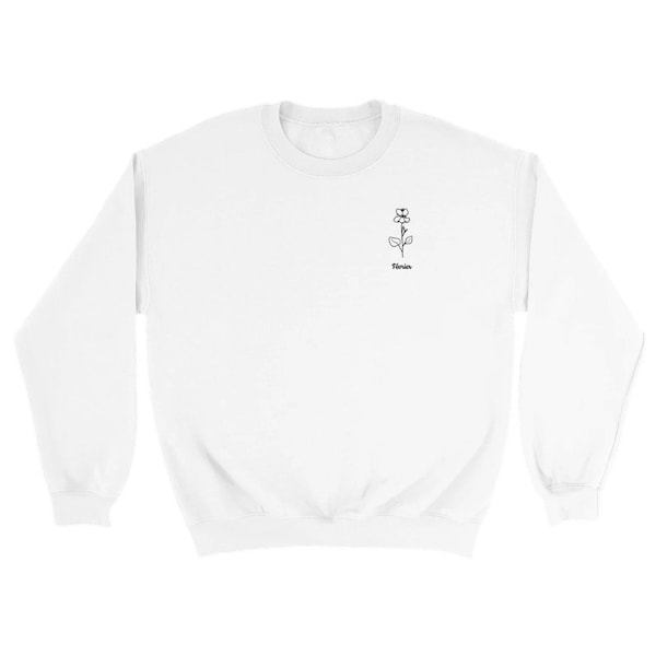 Fleurs de naissance Février - Sweat-shirt unisexe classique ras du cou personnalisé