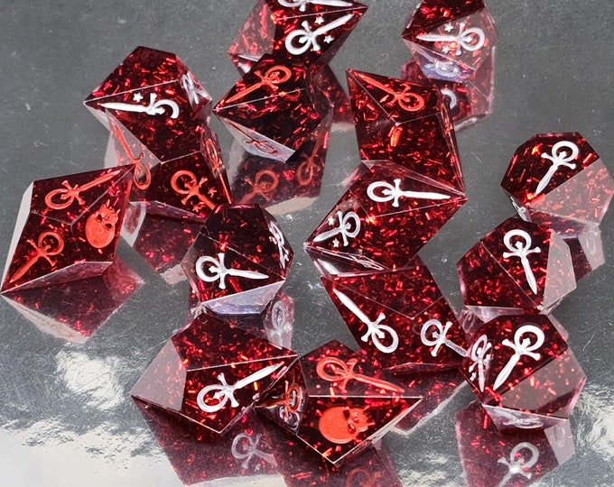 Drop of Blood 15 Dice D10 Set for Vampire the Masquerade Vtm Wod V5 Etsy