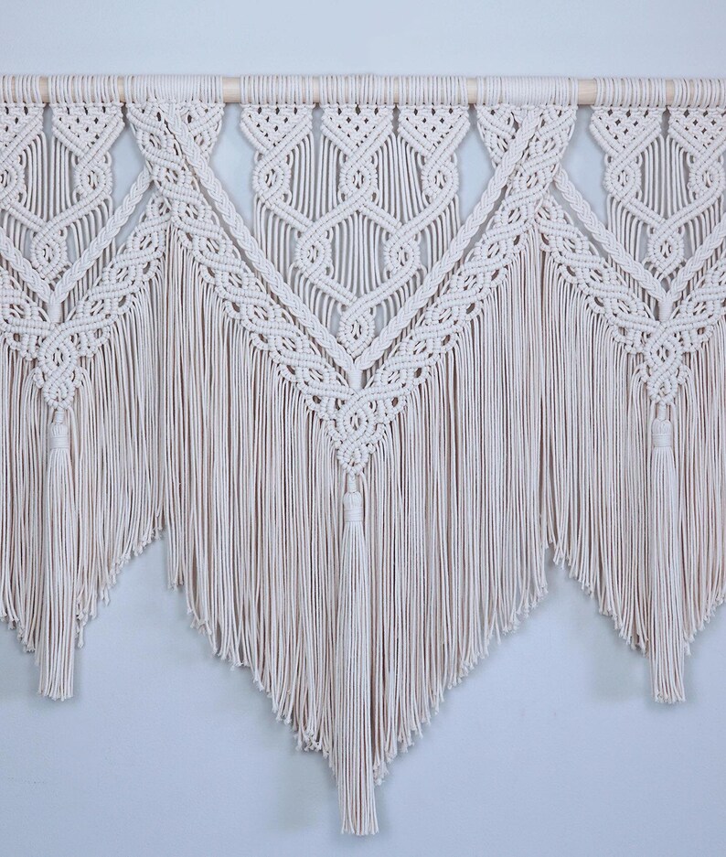 Macrame Headboard Wall Art Decoration Large Wall Hanging Etsy