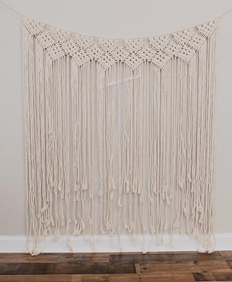 Luxury Macrame / Macramé Wall Curtain / Macrame Boudoir Decor/ Etsy