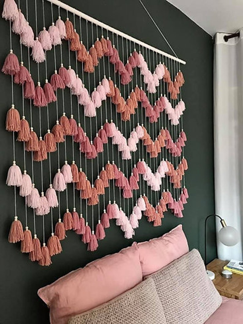 Macrame Headboard Wall Art Decoration Large Wall Hanging Etsy