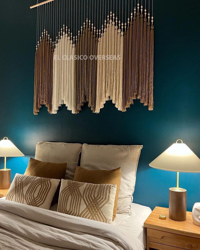Macrame Headboard Wall Art Decoration Large Wall Hanging Etsy