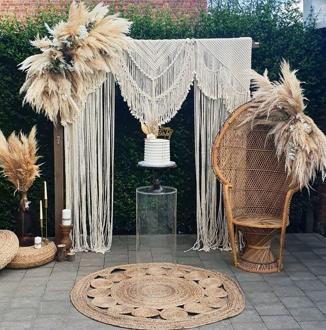Handmade Macrame Wedding Backdrop Macrame Wedding Arch Arbor - Etsy