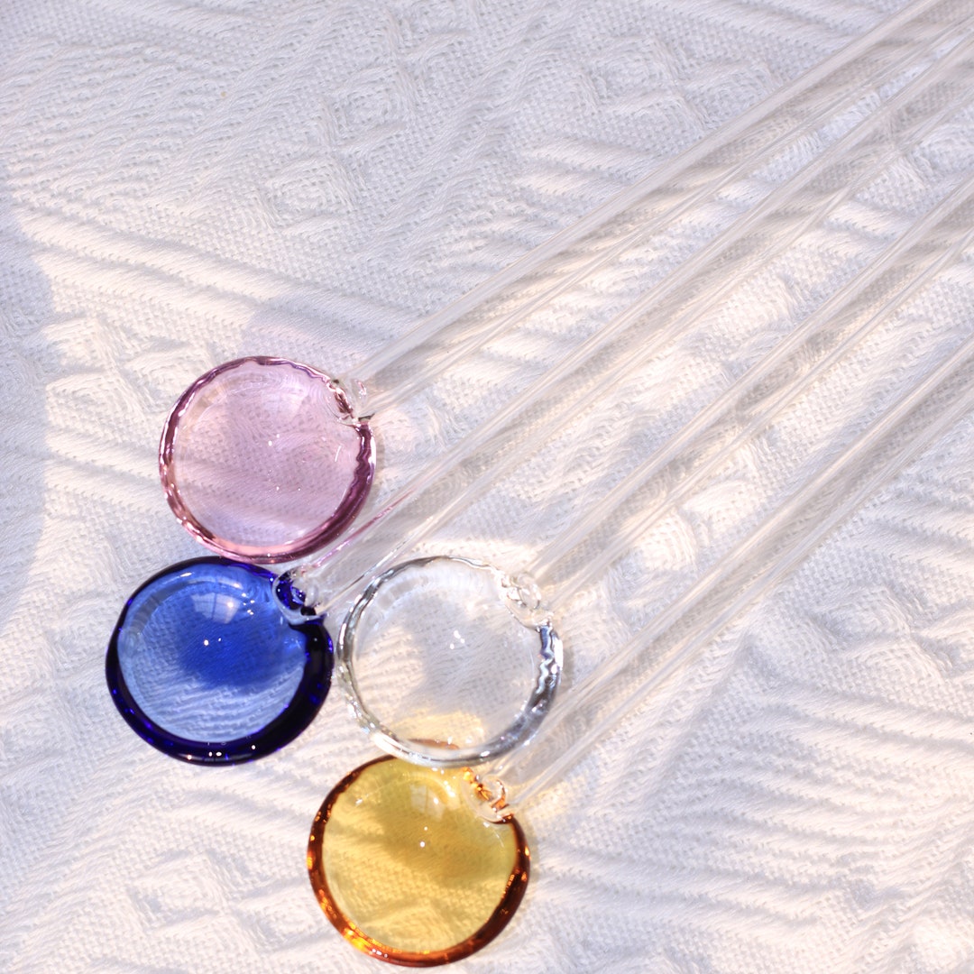 Set of 4 Handmade Glass Stirring Sticks /drink Stirrers/glass Swizzle ...