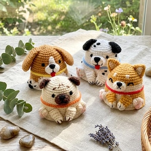 Patrón de perro reversible a crochet, PDF de amigurumi de carlino y dálmata, tutorial de peluche de cachorro reversible, patrón de perro a crochet, guía de juguetes de animales 2 en 1