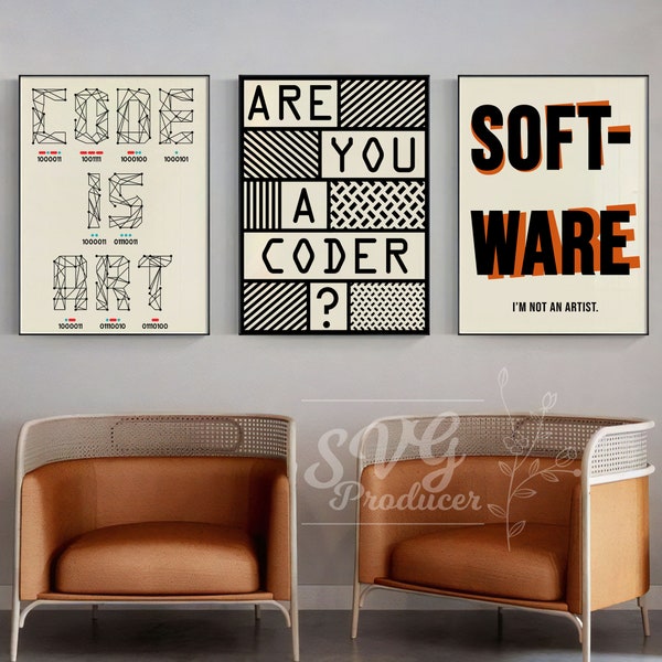 Code is Art - Software Developer SVG | Computer Engineer | Frame Design | Digital Download